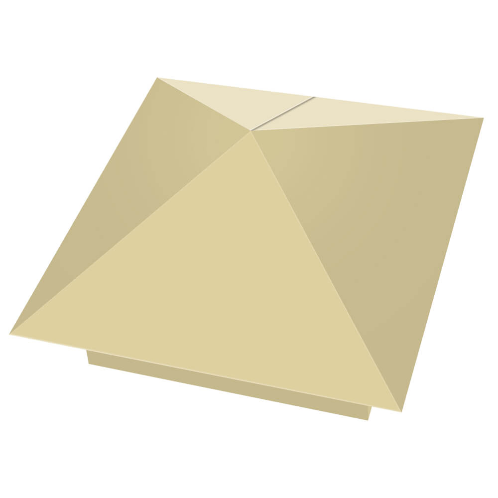 Колпак металлический 400х400мм RAL1014 Бежевый заборный Сызрань фото