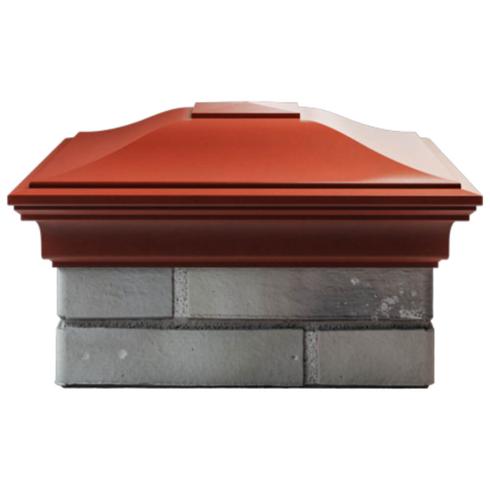Колпак Zking Монблан Красный на столб 1.5х1.5 кирпича (385х385мм) Сызрань фото