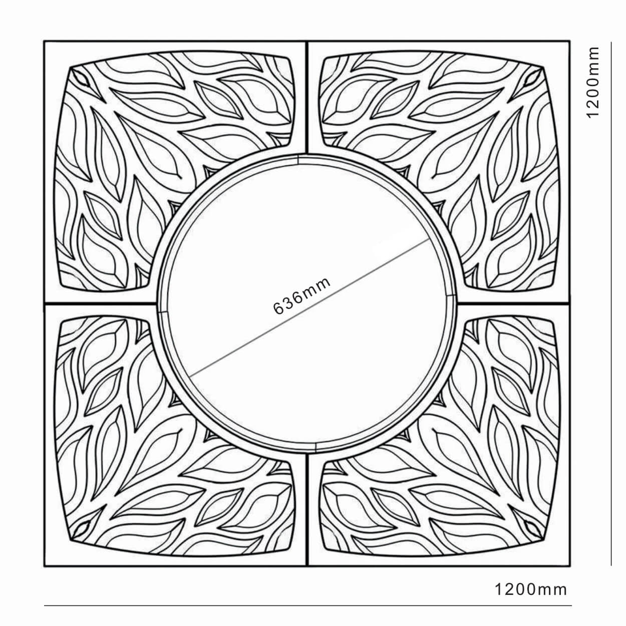 Приствольная решетка для дерева ZKING CRUST 1.2х1.2м Черная в Сызрани фото