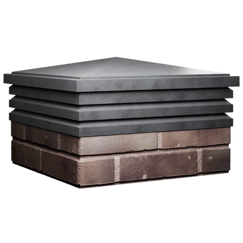 Колпак Zking Бона ХайТек Серый на столб 2х2 кирпича (513х513мм) в Сызрани фото