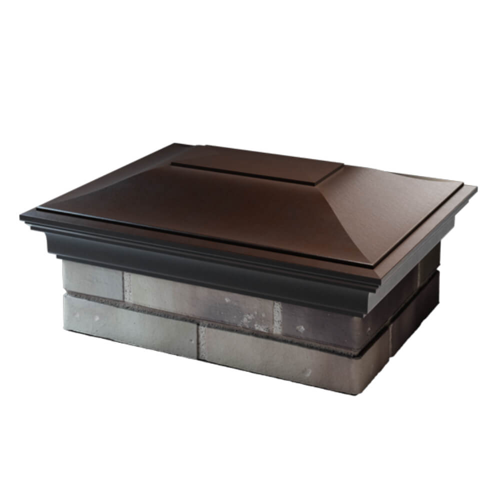 Колпак Zking Монблан Коричневый на столб 2х1.5 кирпича (515х385мм) в Сызрани фото