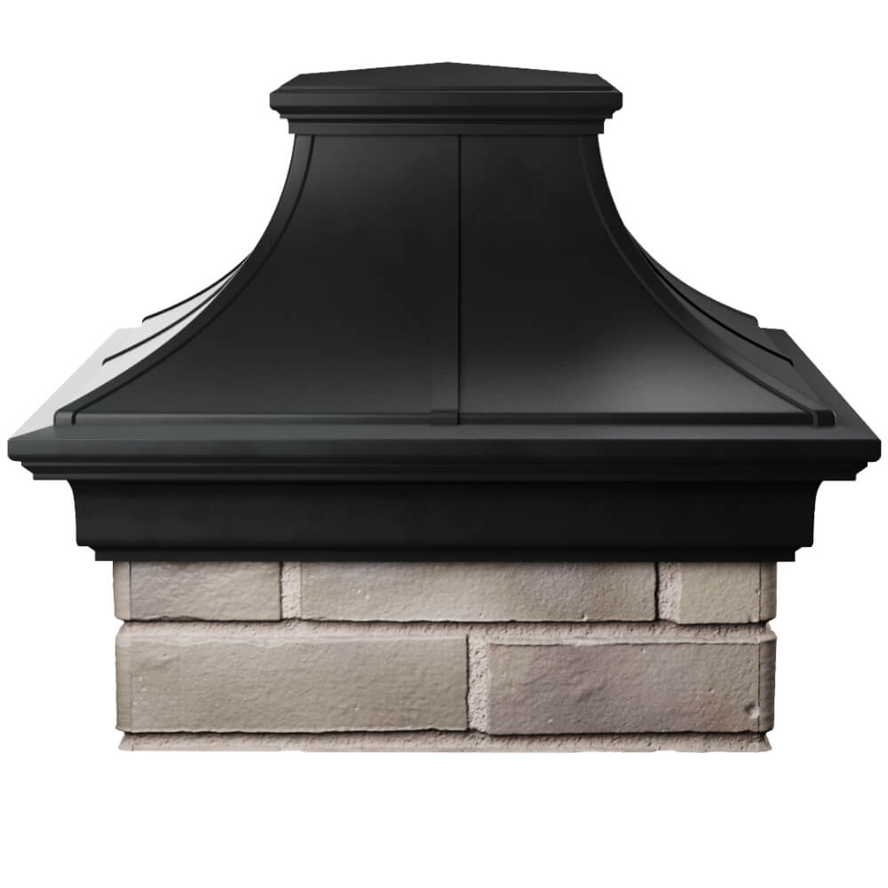 Колпак Zking Монблан Премиум Черный на столб 1.5х1.5 кирпича (385х385мм) Сызрань фото