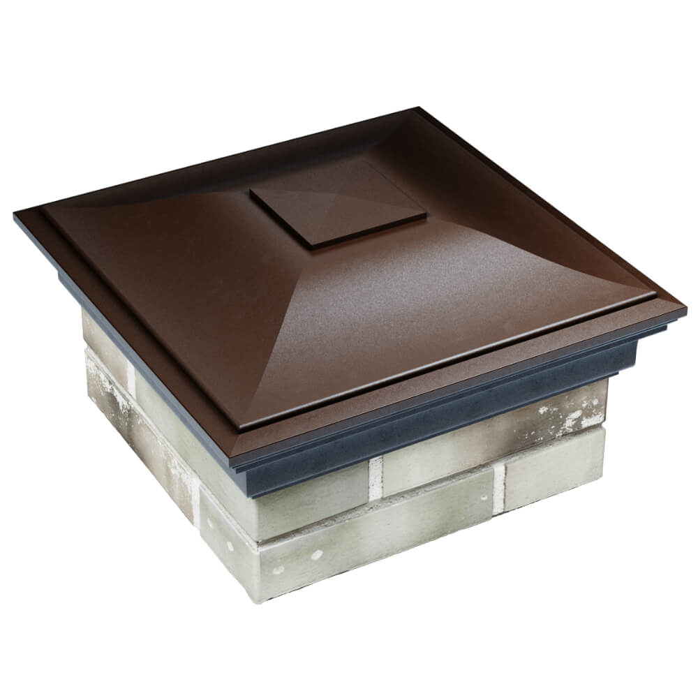 Колпак Zking Монблан Коричневый на столб 1.5х1.5 кирпича (385х385мм) в Сызрани фото