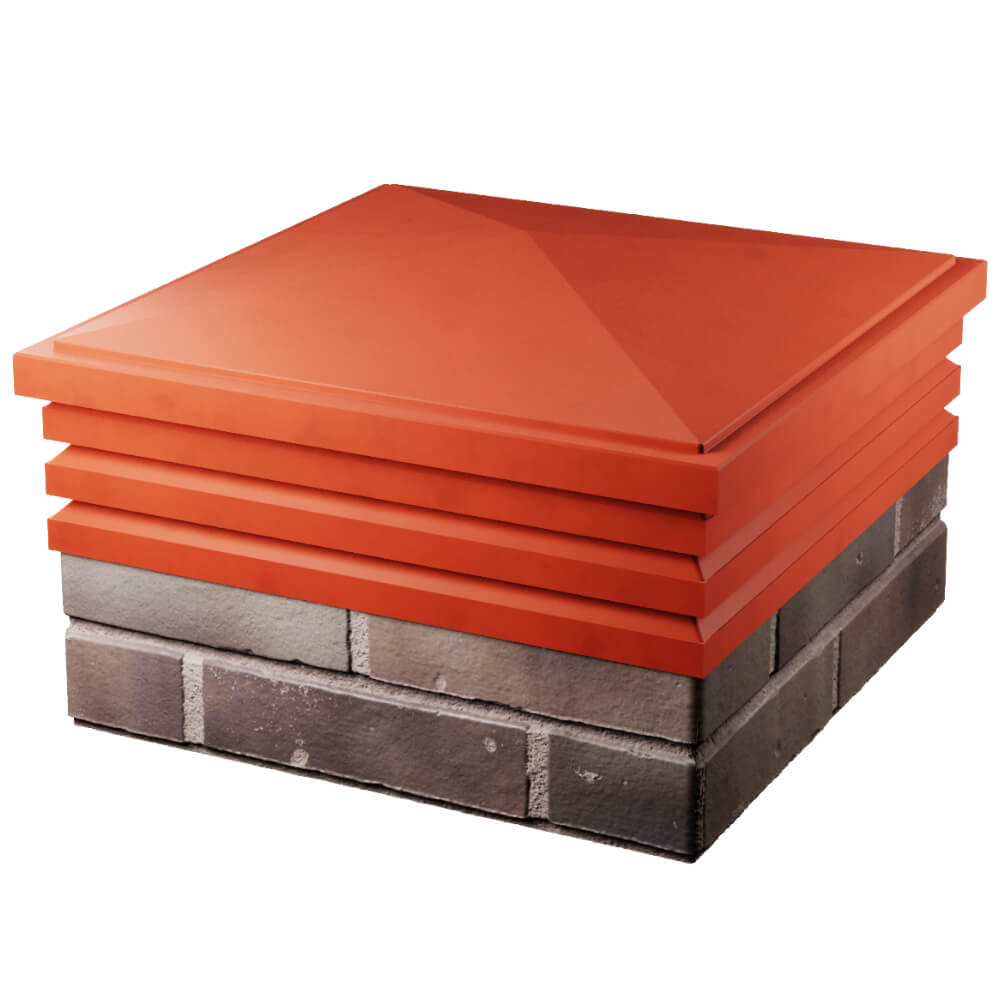 Колпак Zking Бона ХайТек Красный на столб 2х2 кирпича (513х513мм) в Сызрани фото