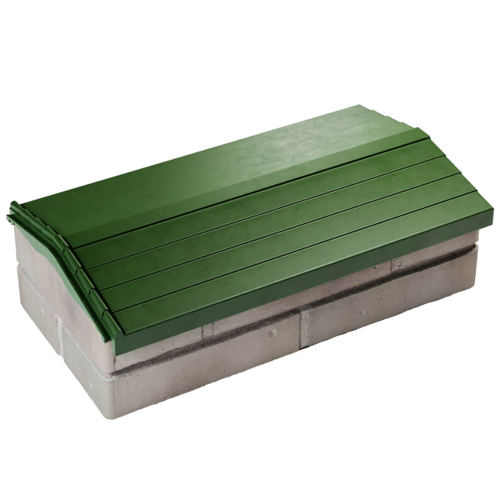 Парапет Zking Бона ХайТек Зеленый с посадкой на 1 кирпич (200/225/255мм) в Сызрани фото