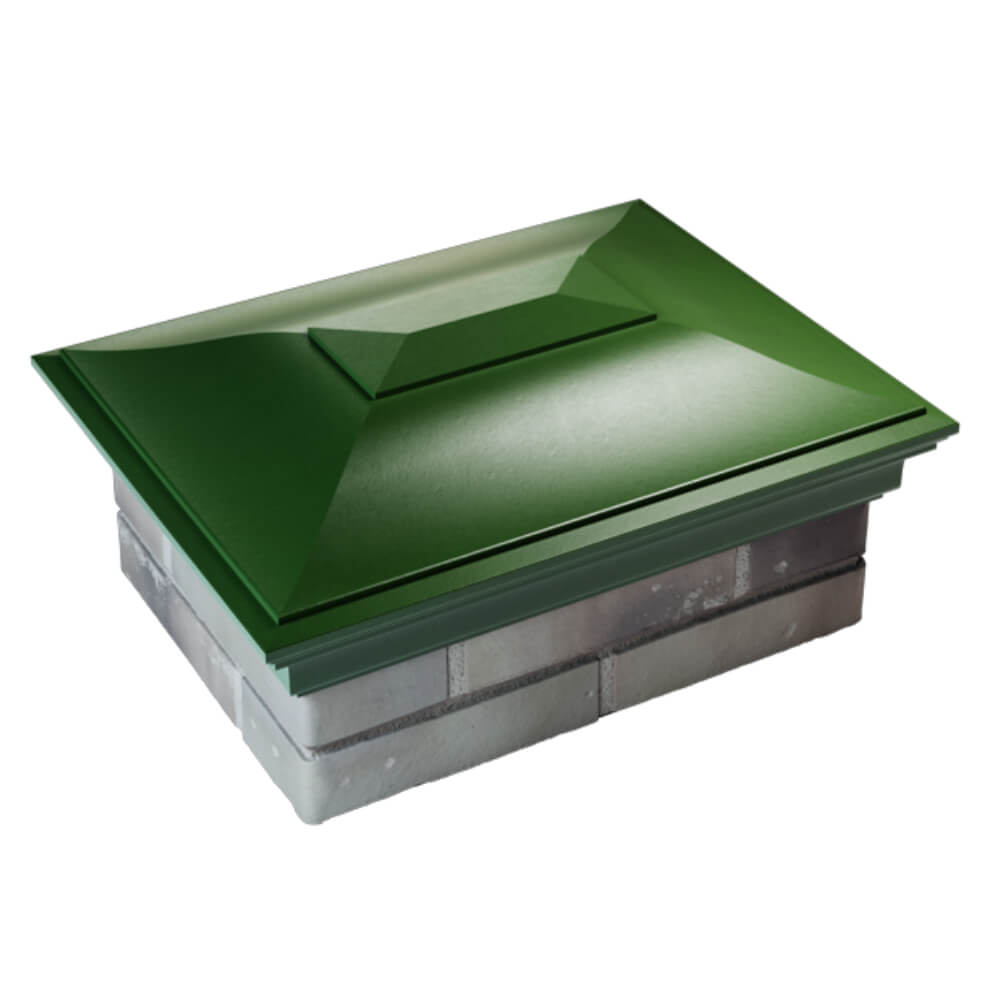 Колпак Zking Монблан Зеленый на столб 2х1.5 кирпича (515х385мм) Сызрань фото