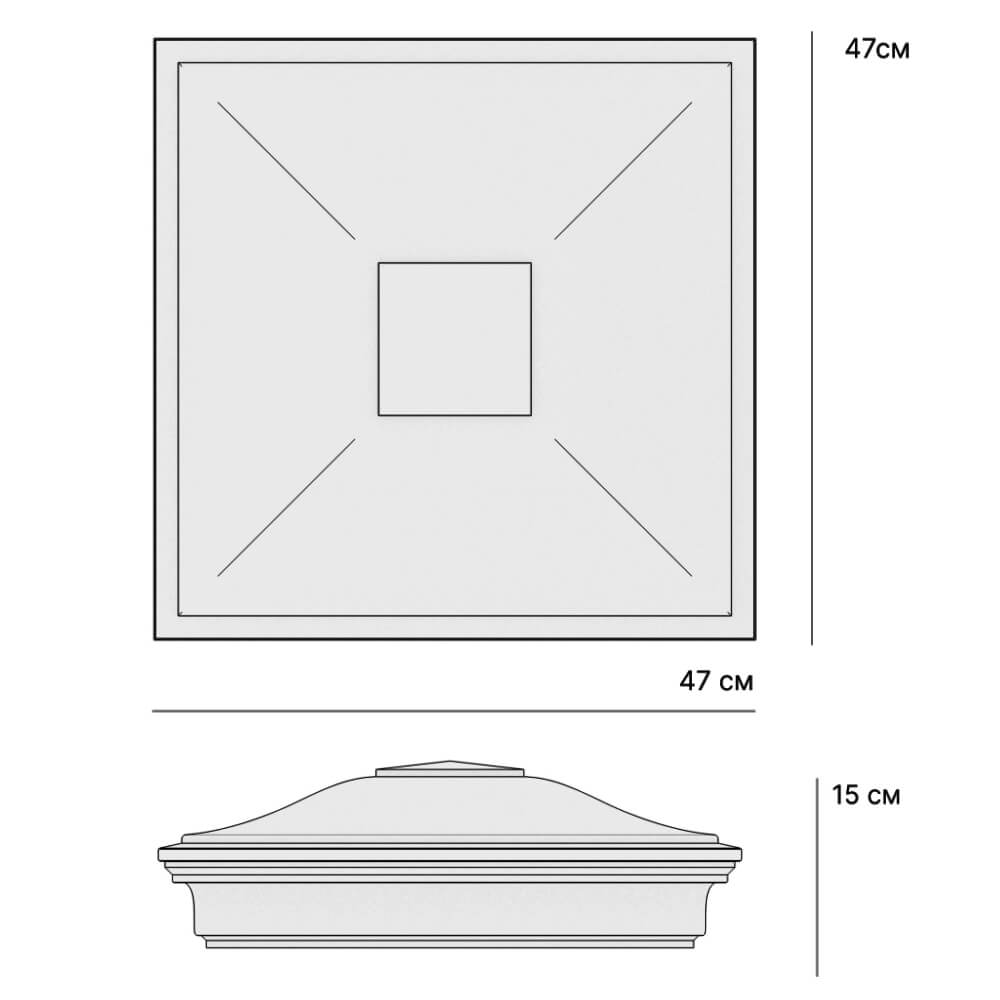 Колпак Zking Монблан Коричневый на столб 1.5х1.5 кирпича (385х385мм) в Сызрани фото
