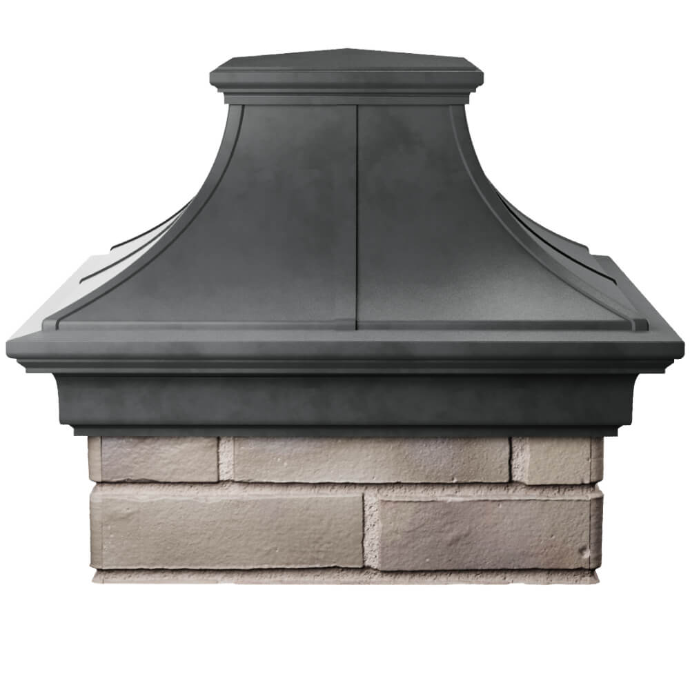 Колпак Zking Монблан Премиум Серый на столб 1.5х1.5 кирпича (385х385мм) Сызрань фото