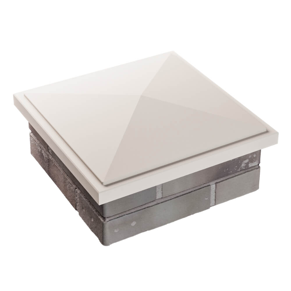 Колпак Zking БонаМоно Бежевый на столб 1.5х1.5 кирпича (385х385, 400х400мм) в Сызрани фото