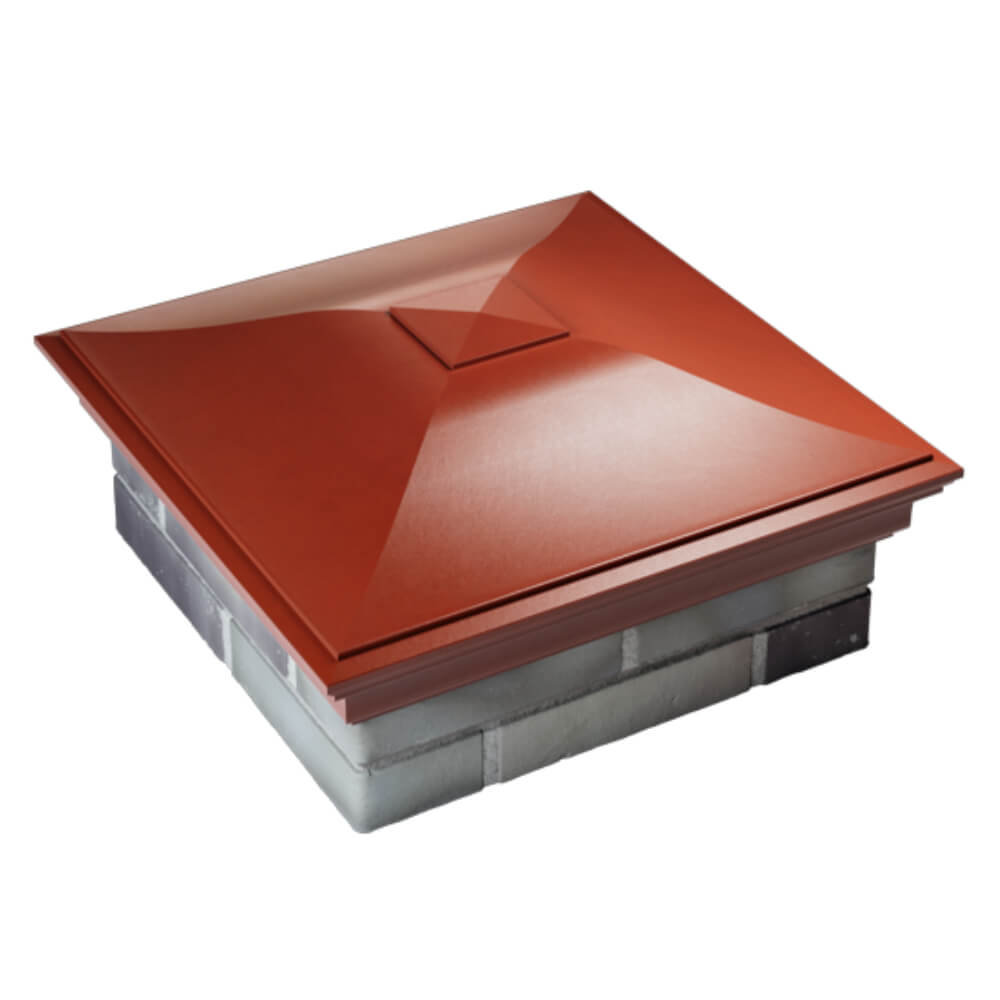 Колпак Zking Монблан Красный на столб 2х2 кирпича (515х515мм) Сызрань фото