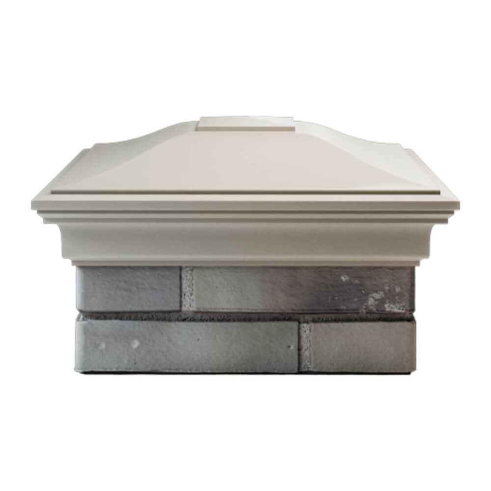 Колпак Zking Монблан Бежевый на столб 1.5х1.5 еврокирпича 0.7НФ (355х355мм) Сызрань фото