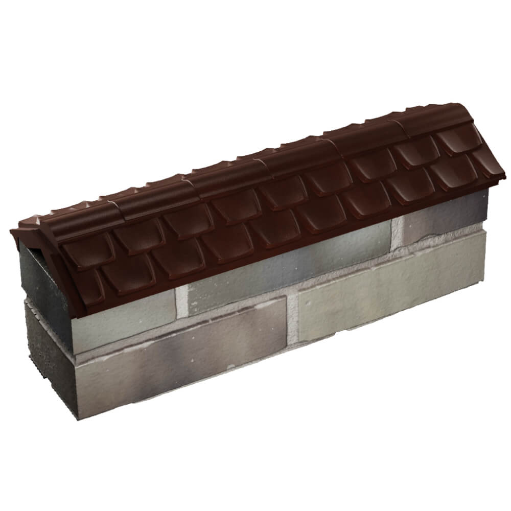 Парапет Zking Эльбрус Коричневый с посадкой на 0.5 кирпича (130мм) в Сызрани фото