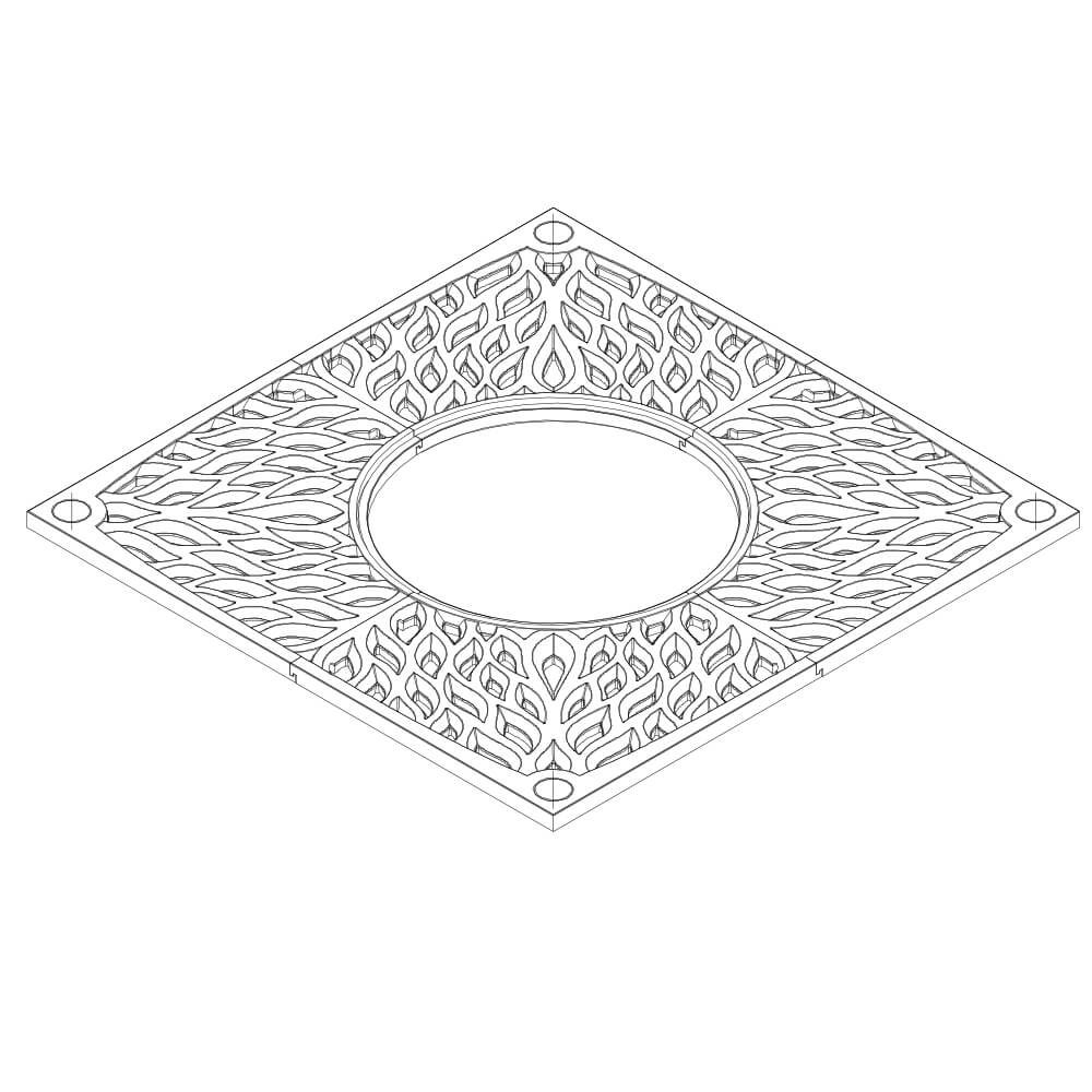 Приствольная решетка для дерева ZKING CRUST 2х2м Черная в Сызрани фото