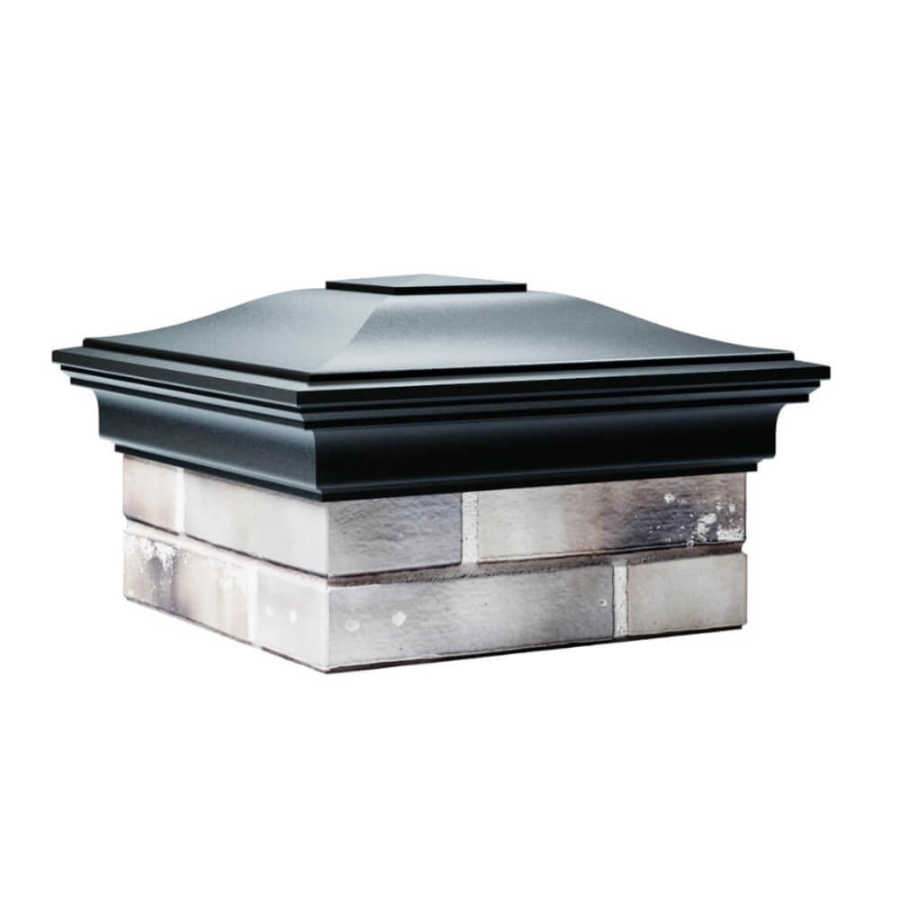 Колпак Zking Монблан Черный на столб 1.5х1.5 еврокирпича 0.7НФ (355х355мм) в Сызрани фото