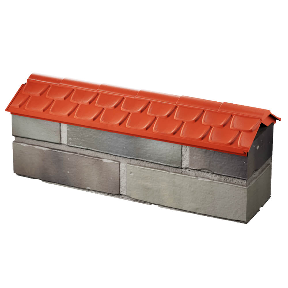 Парапет Zking Эльбрус Красный с посадкой на 0.5 кирпича (130мм) в Сызрани фото