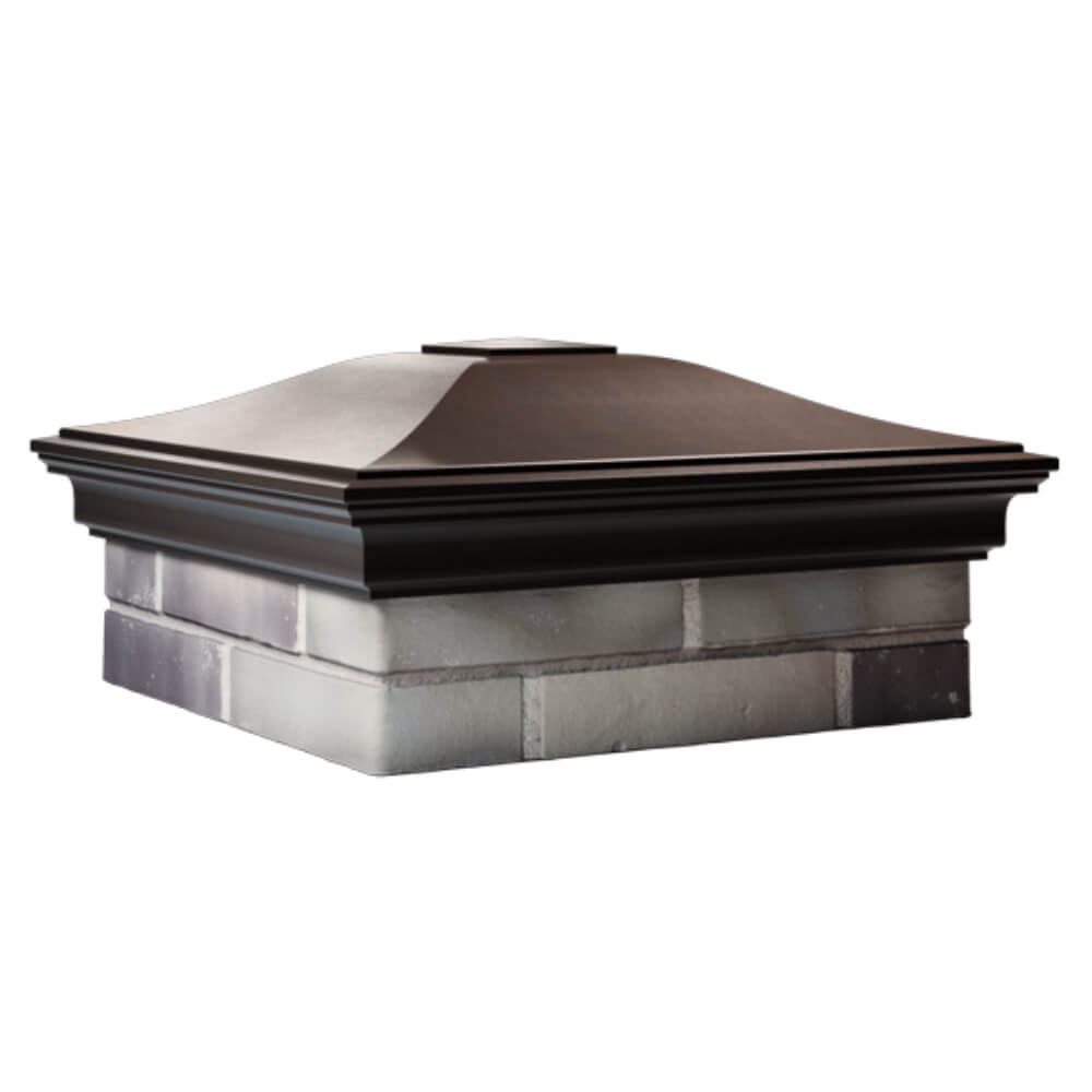 Колпак Zking Монблан Коричневый на столб 2х2 кирпича (515х515мм) в Сызрани фото