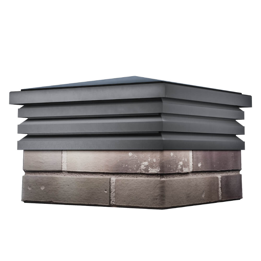 Колпак Zking Бона ХайТек Серый на столб 1.5х1.5 кирпича (385х385мм) в Сызрани фото