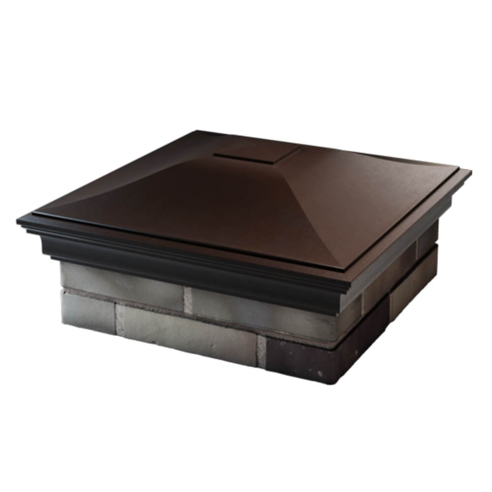 Колпак Zking Монблан Коричневый на столб 2х2 кирпича (515х515мм) в Сызрани фото