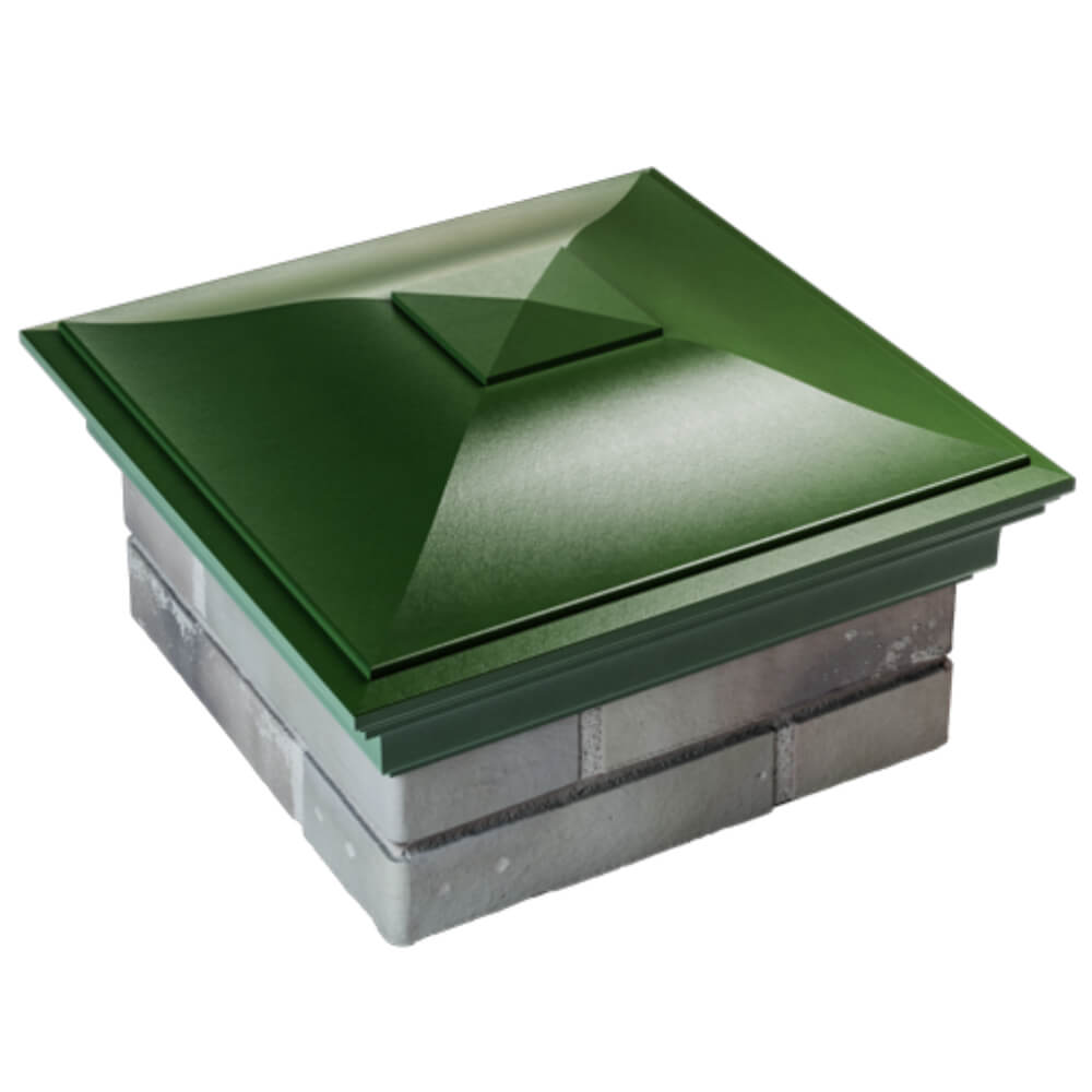 Колпак Zking Монблан Зеленый на столб 1.5х1.5 кирпича (385х385мм) в Сызрани фото
