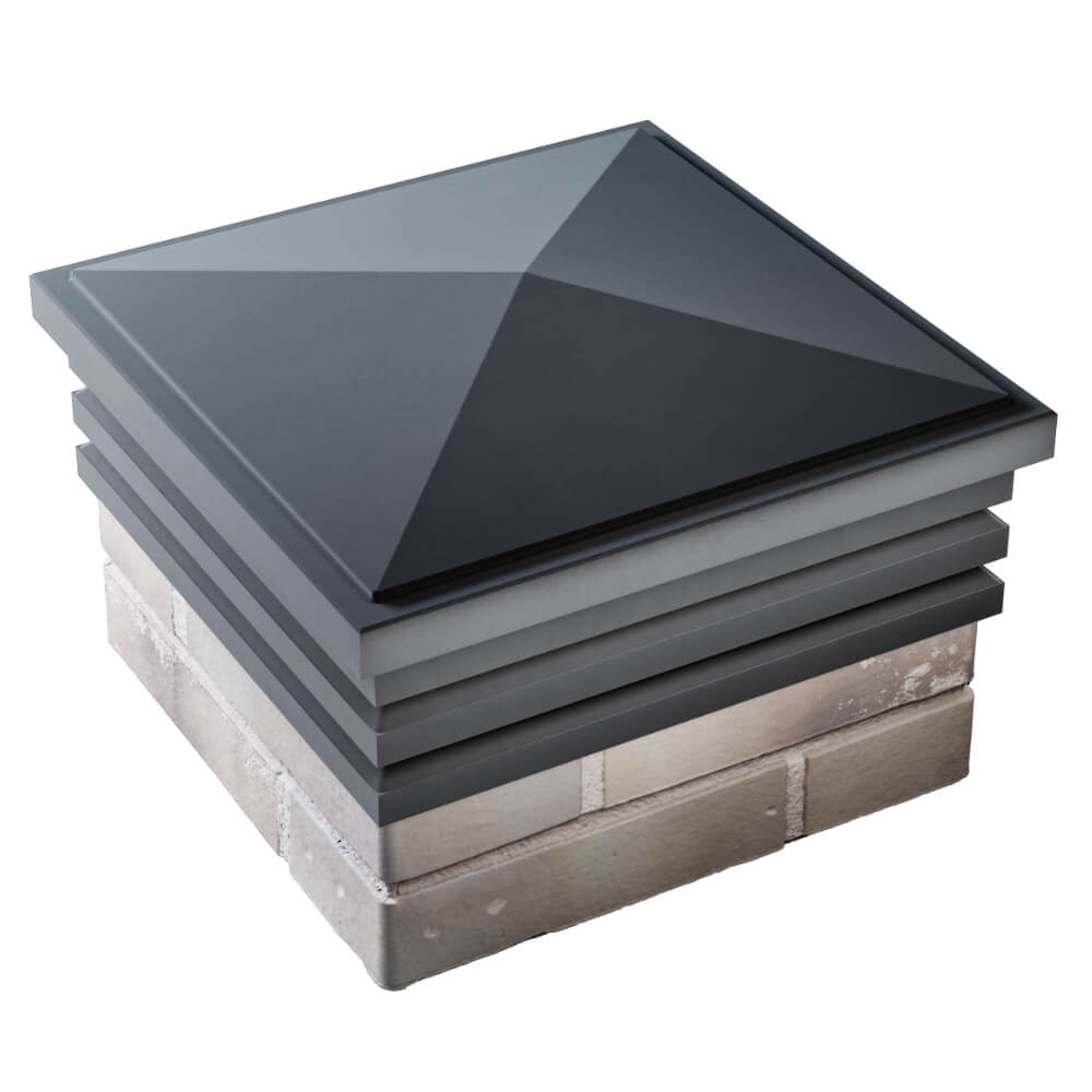 Колпак Zking Бона ХайТек Серый на столб 1.5х1.5 кирпича (385х385мм) в Сызрани фото