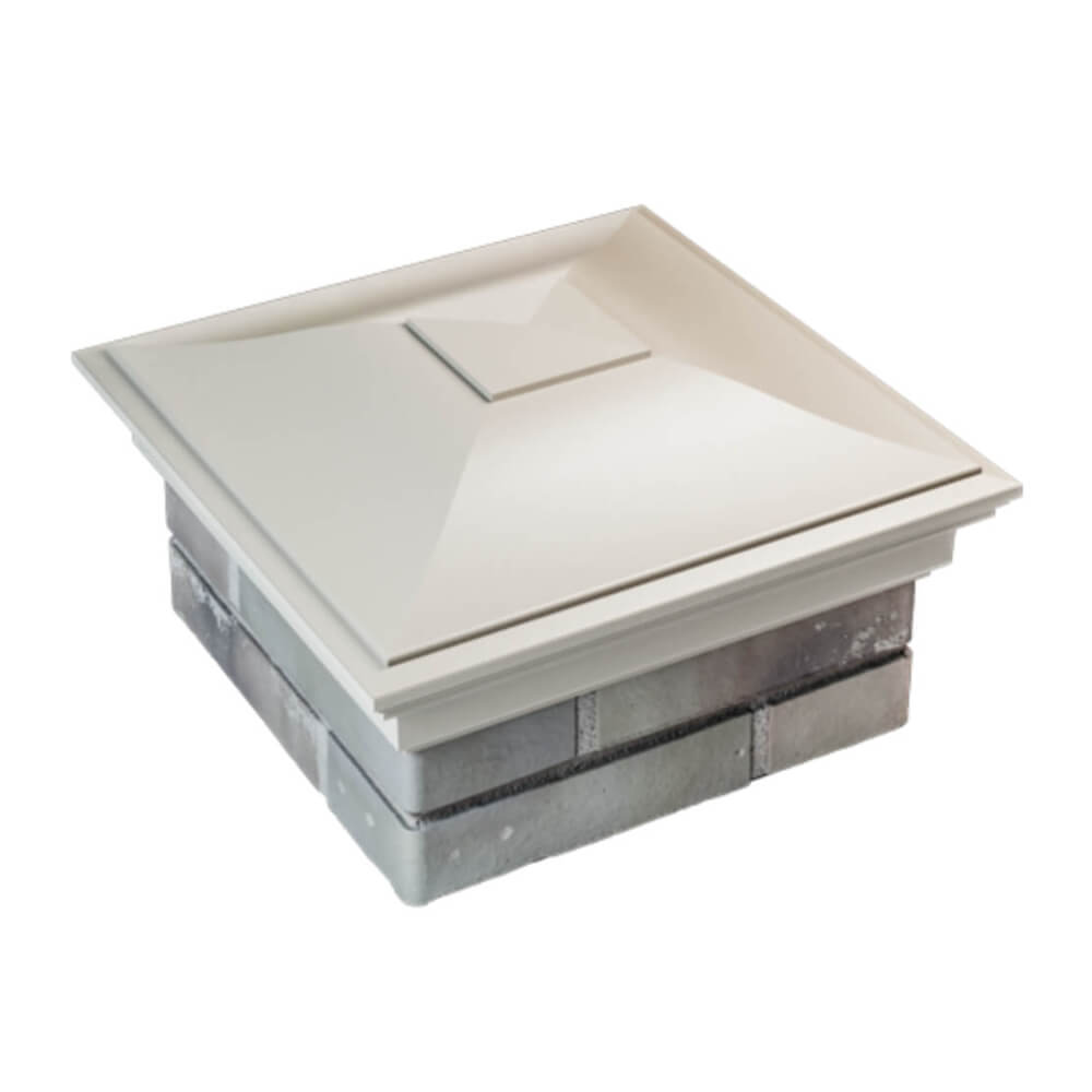 Колпак Zking Монблан Бежевый на столб 1.5х1.5 еврокирпича 0.7НФ (355х355мм) в Сызрани фото