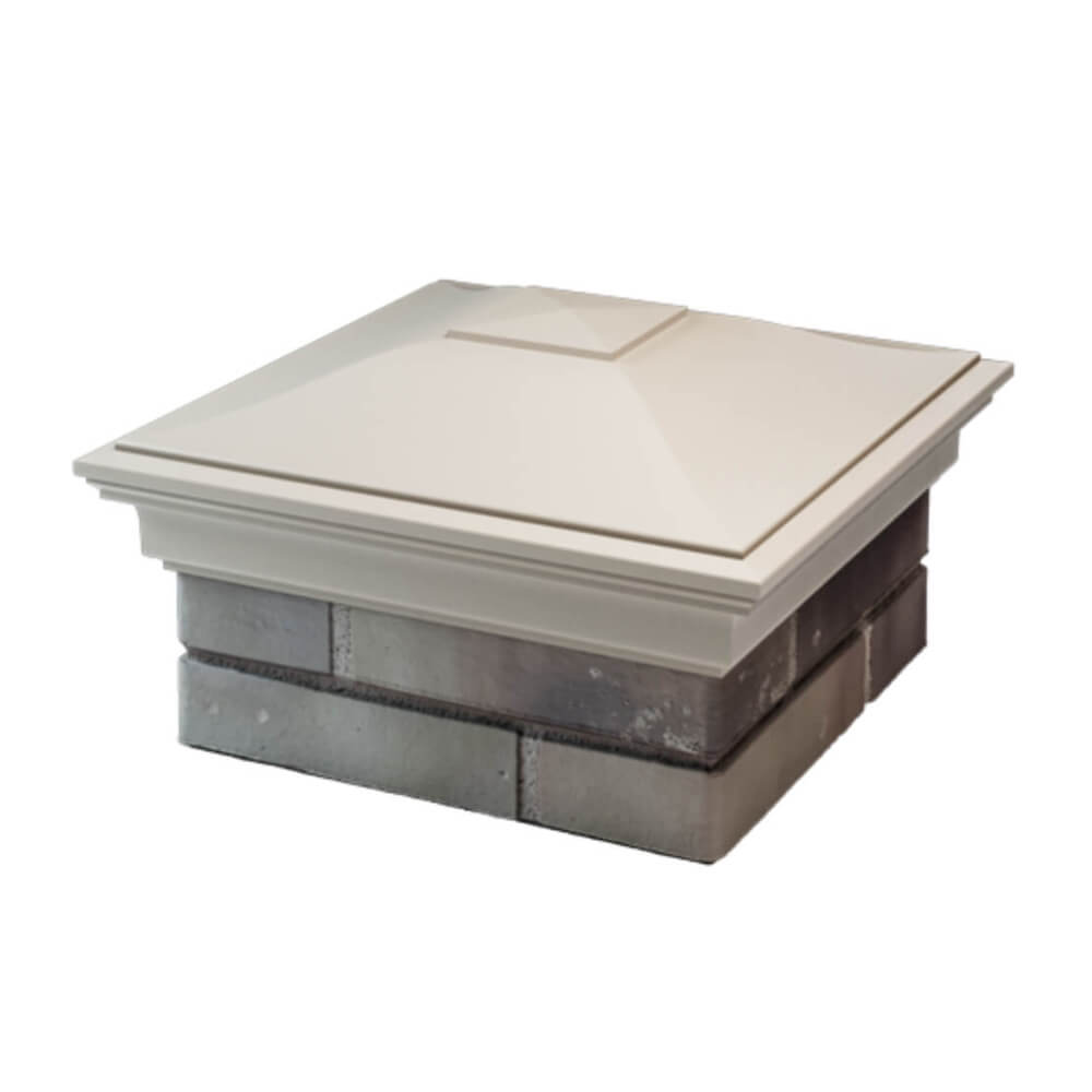 Колпак Zking Монблан Бежевый на столб 1.5х1.5 еврокирпича 0.7НФ (355х355мм) в Сызрани фото