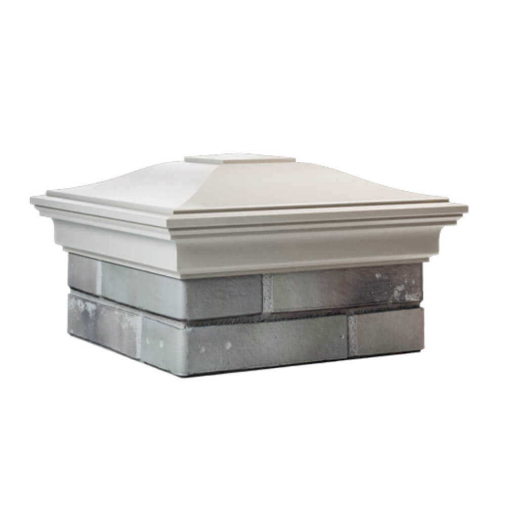 Колпак Zking Монблан Бежевый на столб 1.5х1.5 еврокирпича 0.7НФ (355х355мм) в Сызрани фото