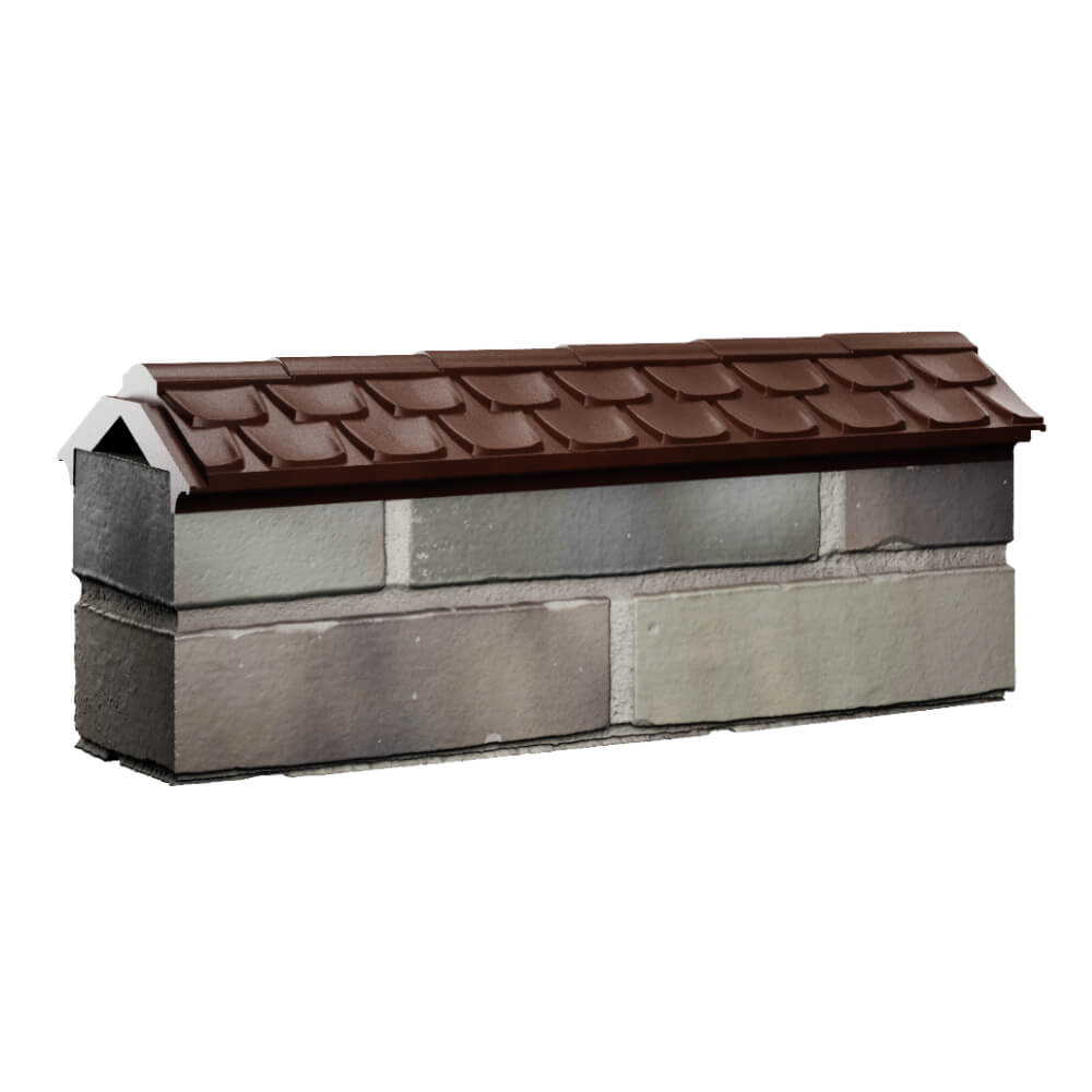 Парапет Zking Эльбрус Коричневый с посадкой на 0.5 кирпича (130мм) Сызрань фото