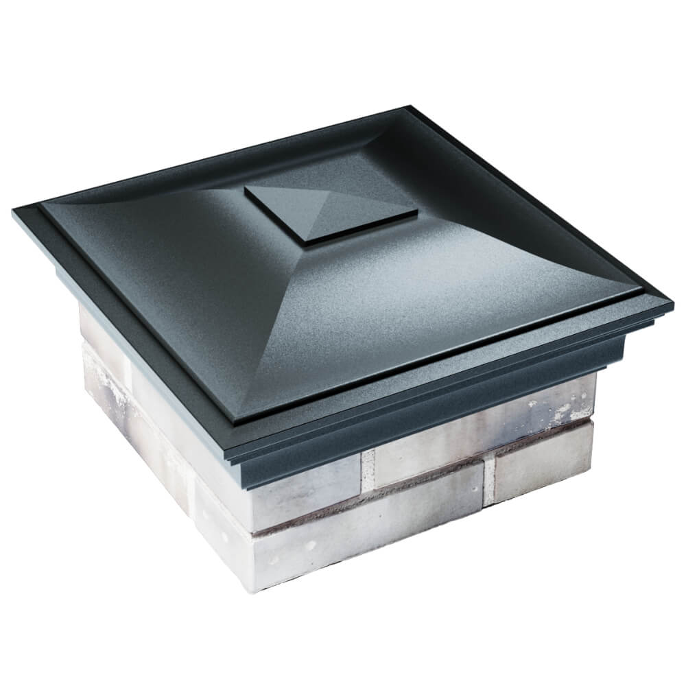 Колпак Zking Монблан Черный на столб 1.5х1.5 кирпича (385х385мм) в Сызрани фото