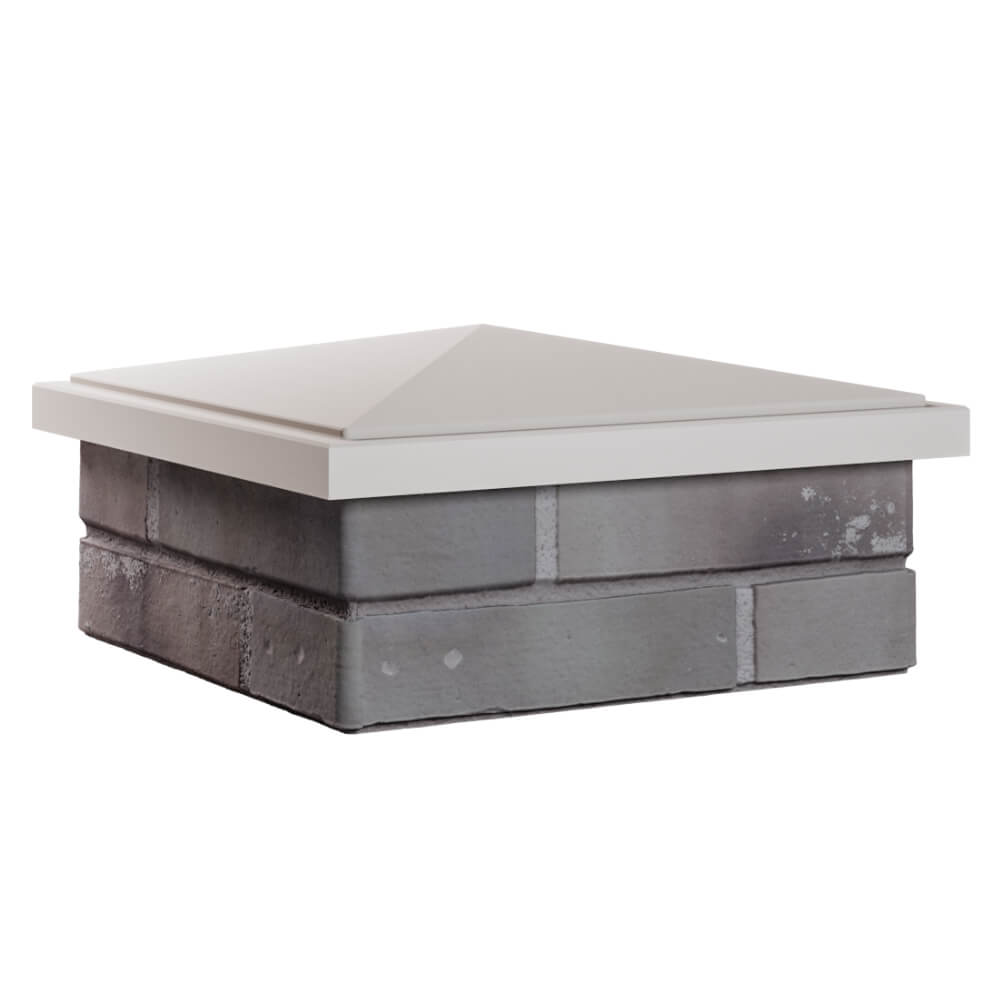 Колпак Zking БонаМоно Бежевый на столб 1.5х1.5 кирпича (385х385, 400х400мм) в Сызрани фото