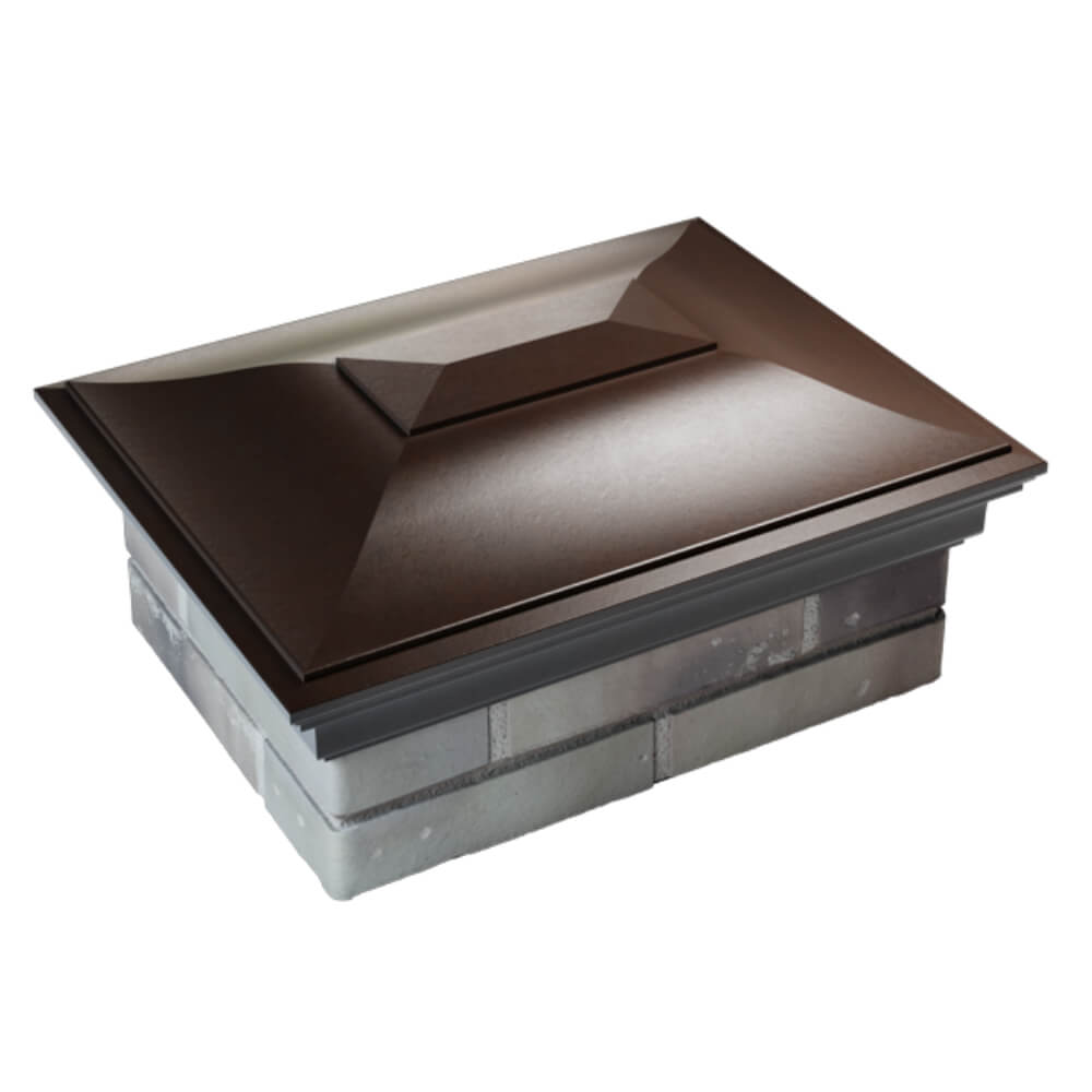 Колпак Zking Монблан Коричневый на столб 2х1.5 кирпича (515х385мм) Сызрань фото