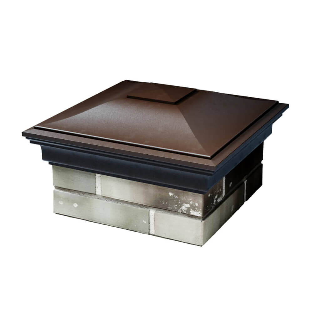 Колпак Zking Монблан Коричневый на столб 1.5х1.5 еврокирпича 0.7НФ (355х355мм) в Сызрани фото