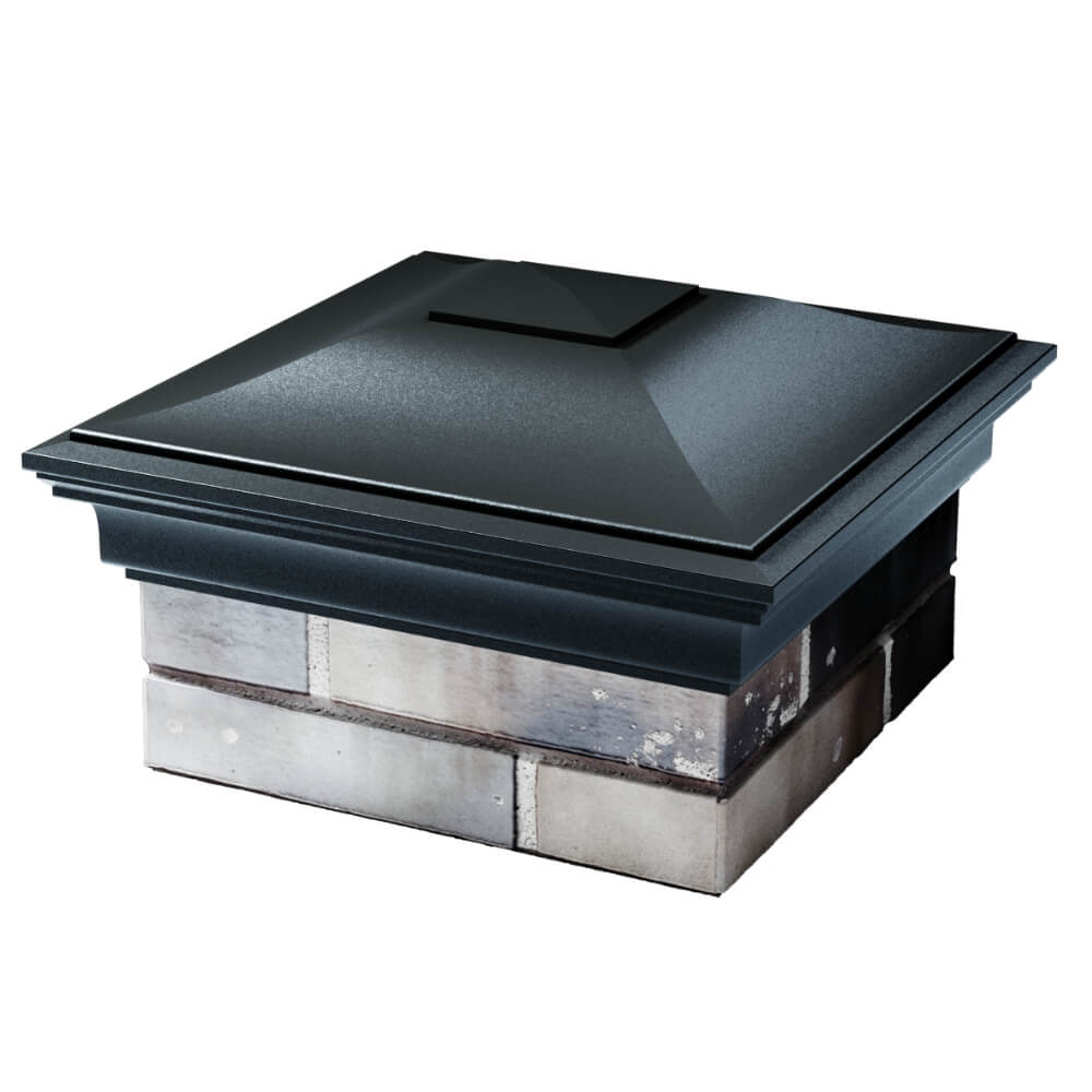 Колпак Zking Монблан Черный на столб 1.5х1.5 кирпича (385х385мм) в Сызрани фото