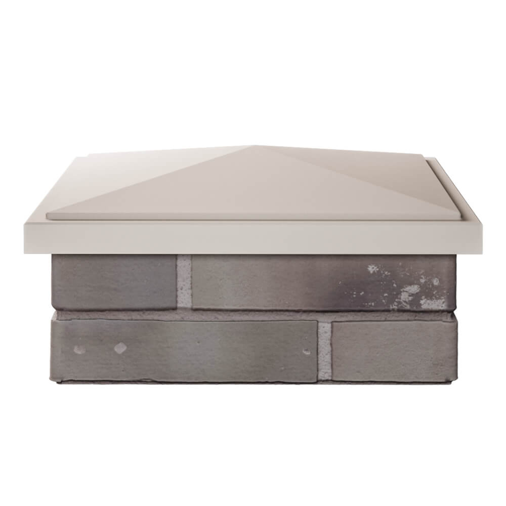 Колпак Zking БонаМоно Бежевый на столб 1.5х1.5 кирпича (385х385, 400х400мм) Сызрань фото