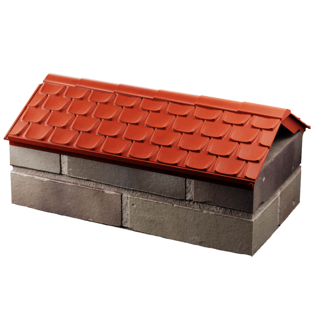 Парапет Zking Эльбрус Красный с посадкой на 1 кирпич (255мм) в Сызрани фото