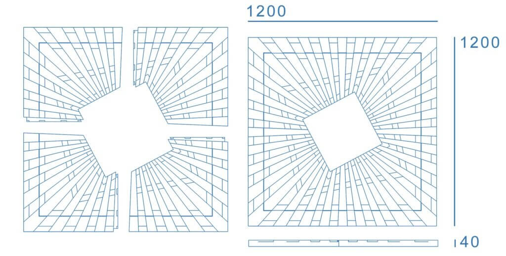 Приствольная решетка для дерева ZKING ATMOSPHERE 1.2х1.2м Черная в Сызрани фото
