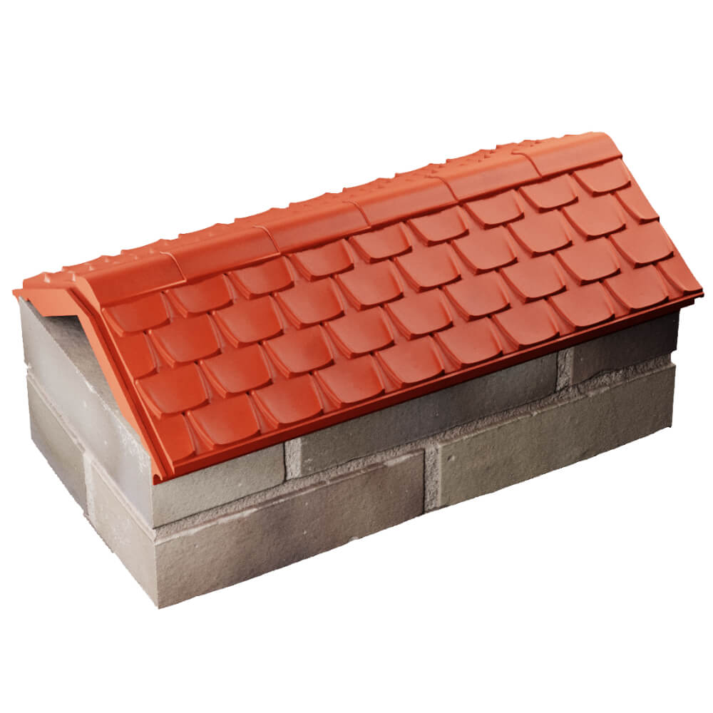 Парапет Zking Эльбрус Красный с посадкой на 1 кирпич (255мм) в Сызрани фото