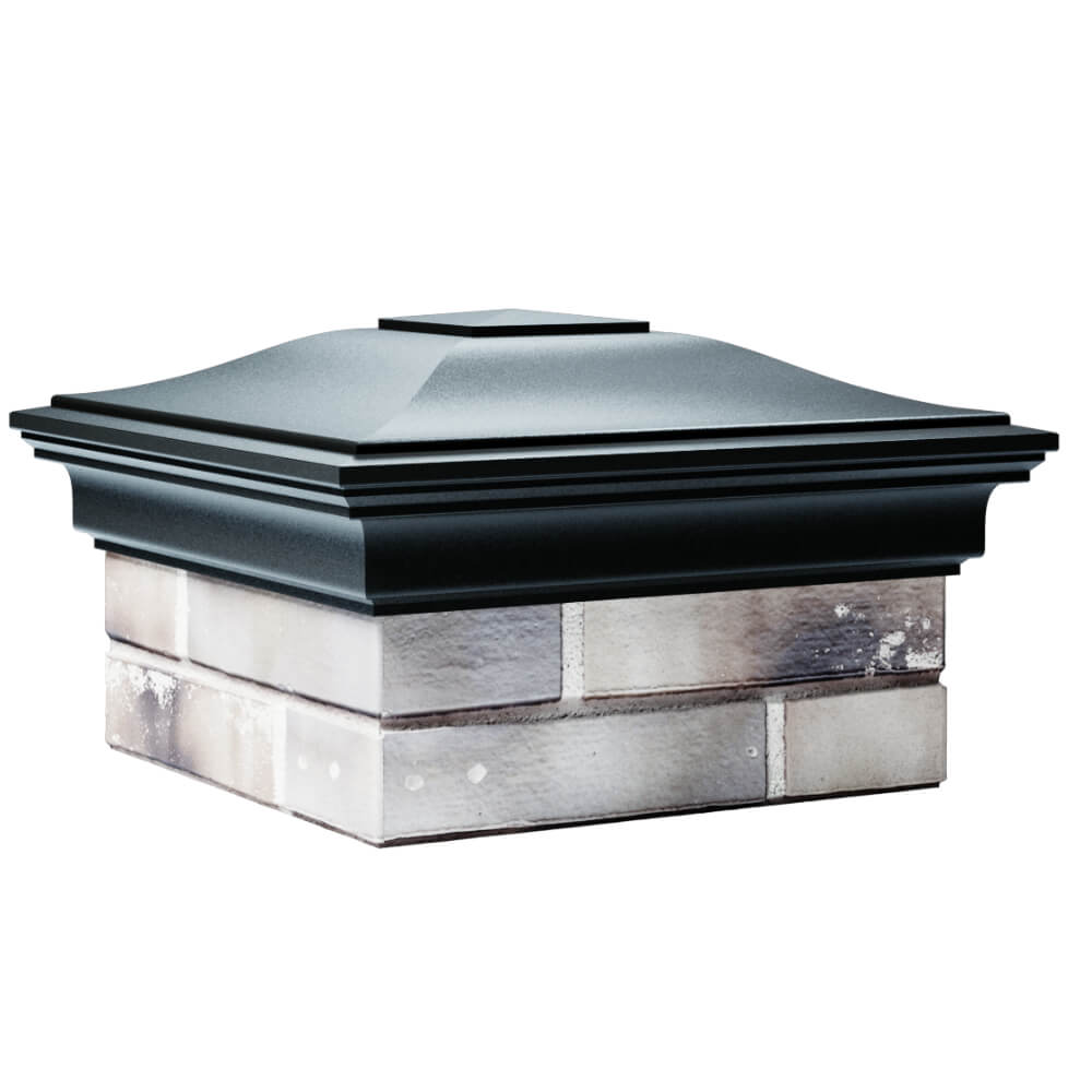 Колпак Zking Монблан Черный на столб 1.5х1.5 кирпича (385х385мм) в Сызрани фото