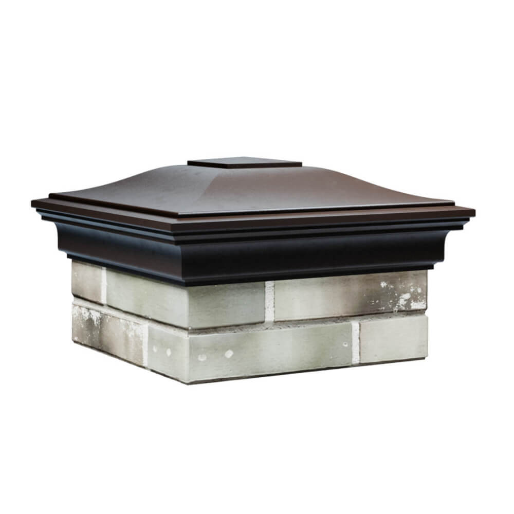 Колпак Zking Монблан Коричневый на столб 1.5х1.5 еврокирпича 0.7НФ (355х355мм) в Сызрани фото