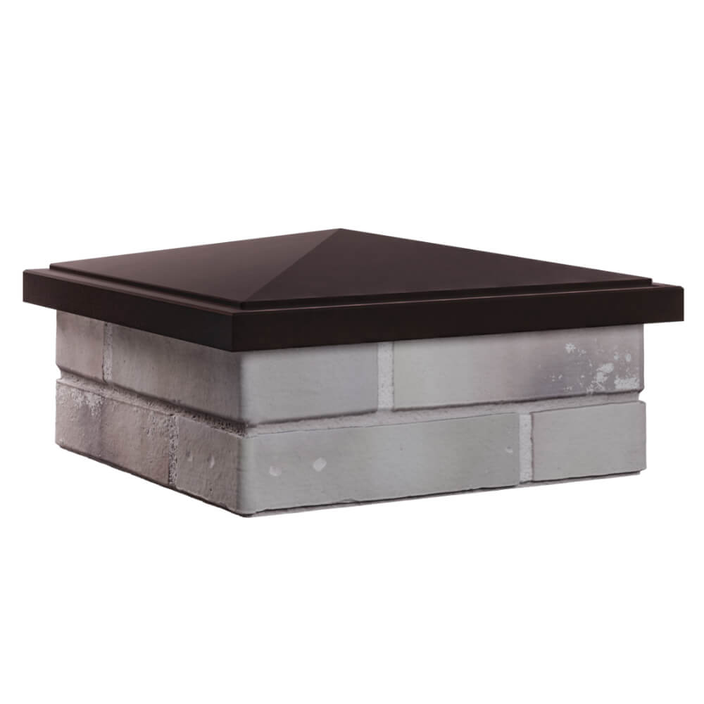 Колпак Zking БонаМоно Коричневый на столб 1.5х1.5 кирпича (385х385, 400х400мм) в Сызрани фото