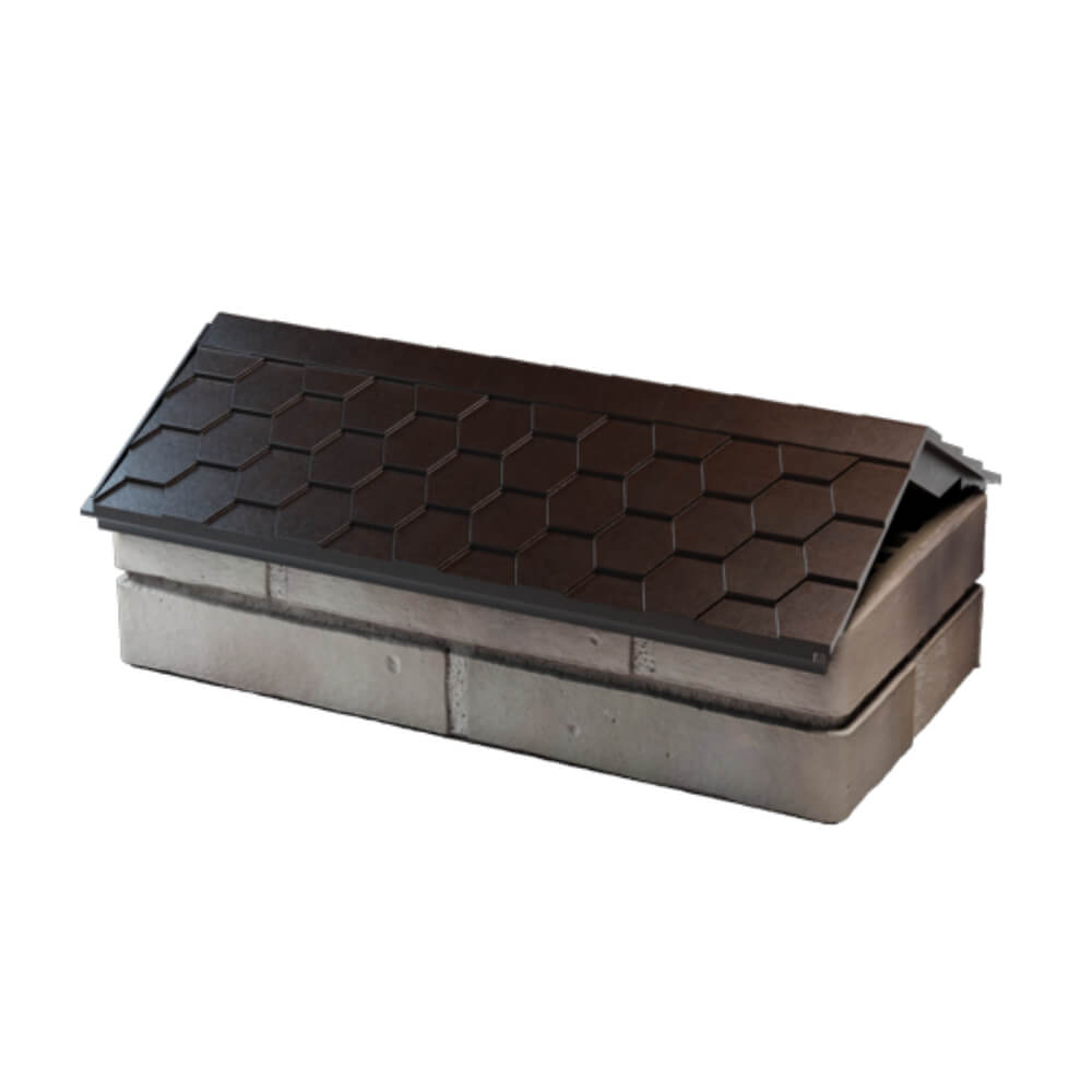 Парапет Zking Эверест Коричневый с посадкой на 1 кирпич (200/225/255мм) в Сызрани фото