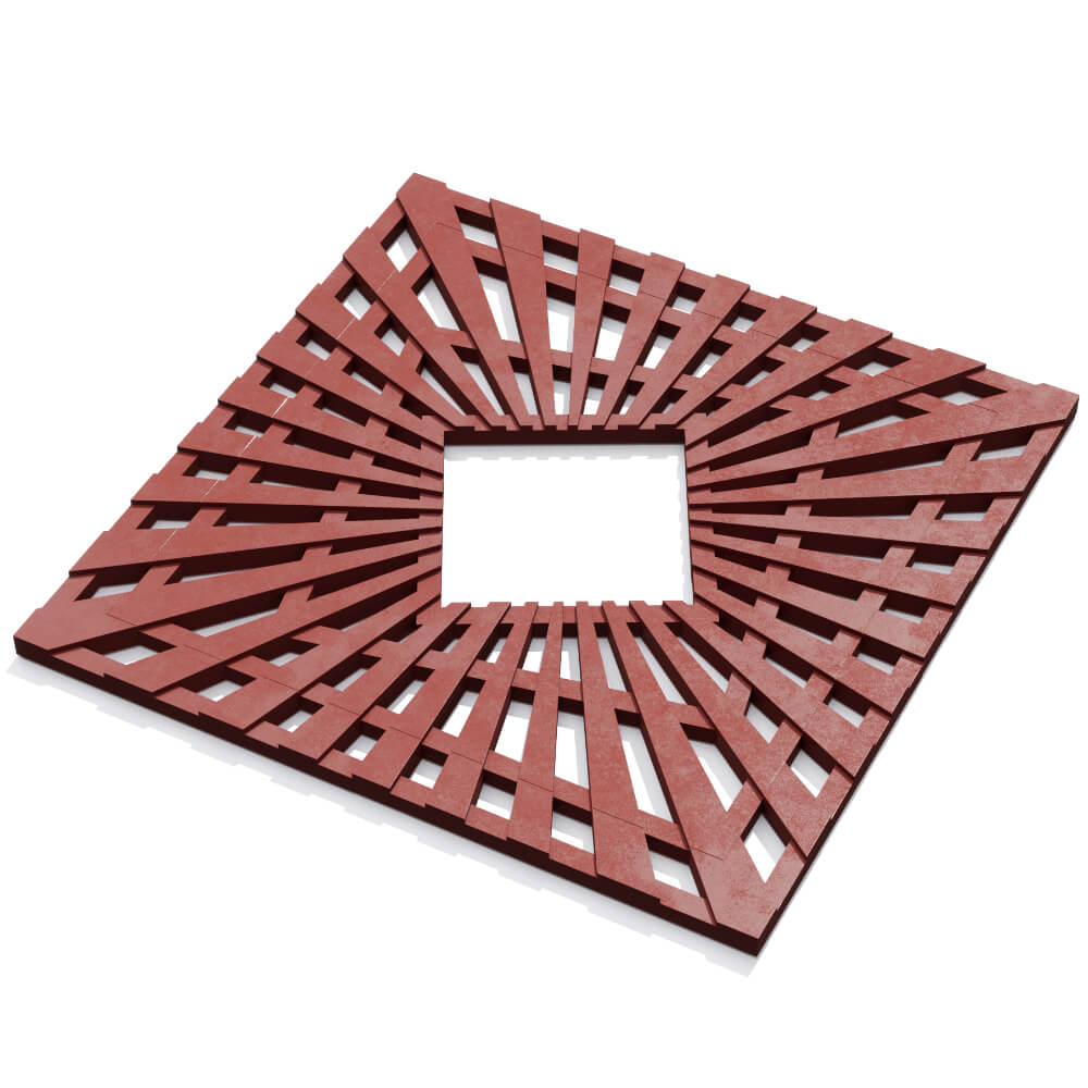 Приствольная решетка для дерева ZKING ATMOSPHERE 1.2х1.2м Красная в Сызрани фото