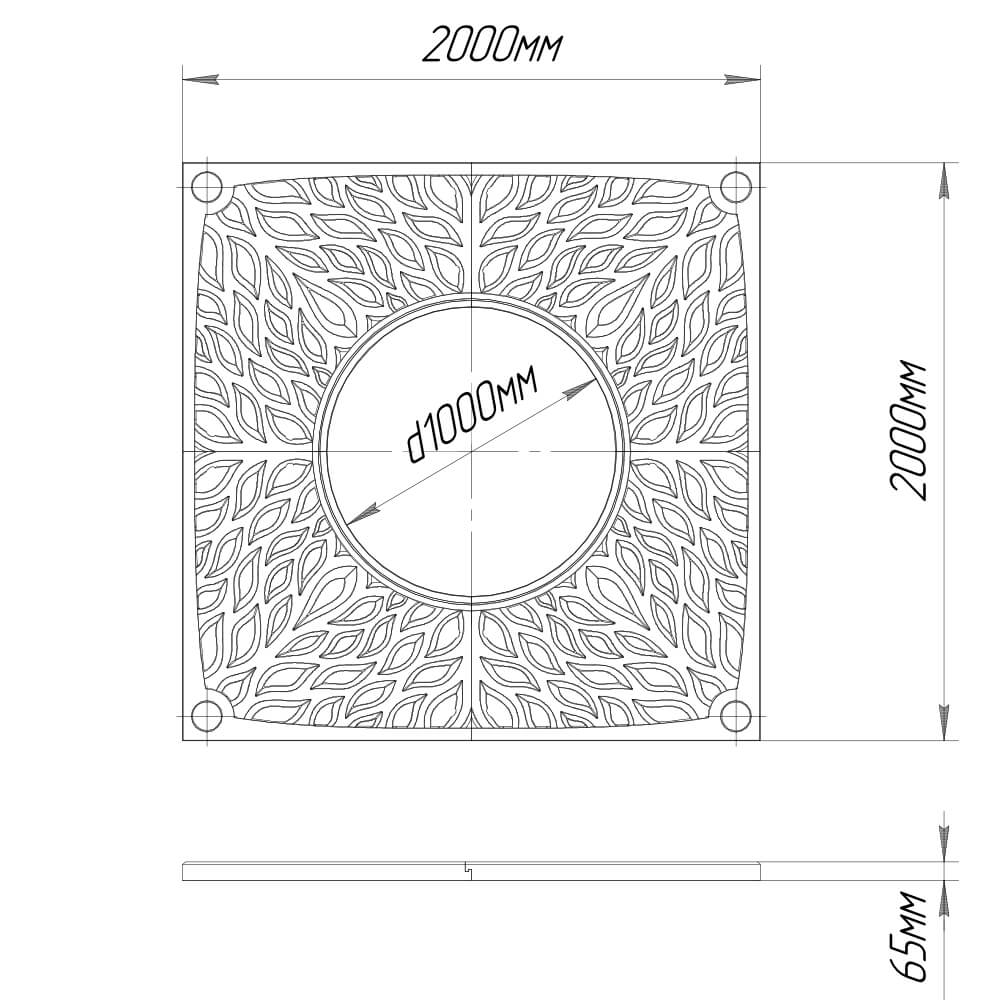 Приствольная решетка для дерева ZKING CRUST 2х2м Черная в Сызрани фото