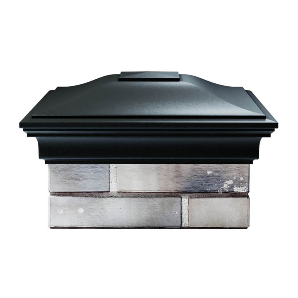 Колпак Zking Монблан Черный на столб 1.5х1.5 еврокирпича 0.7НФ (355х355мм) Сызрань фото