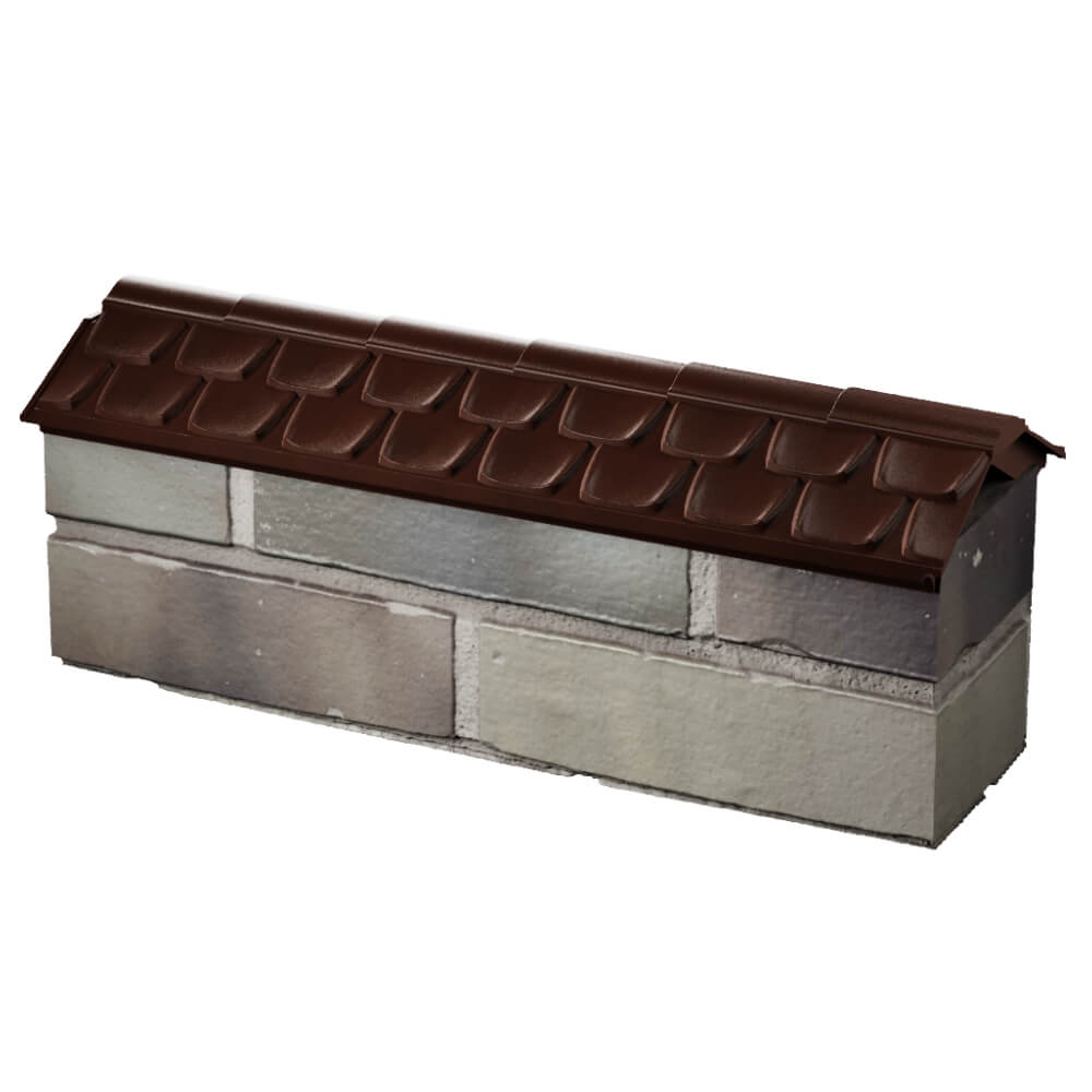 Парапет Zking Эльбрус Коричневый с посадкой на 0.5 кирпича (130мм) в Сызрани фото