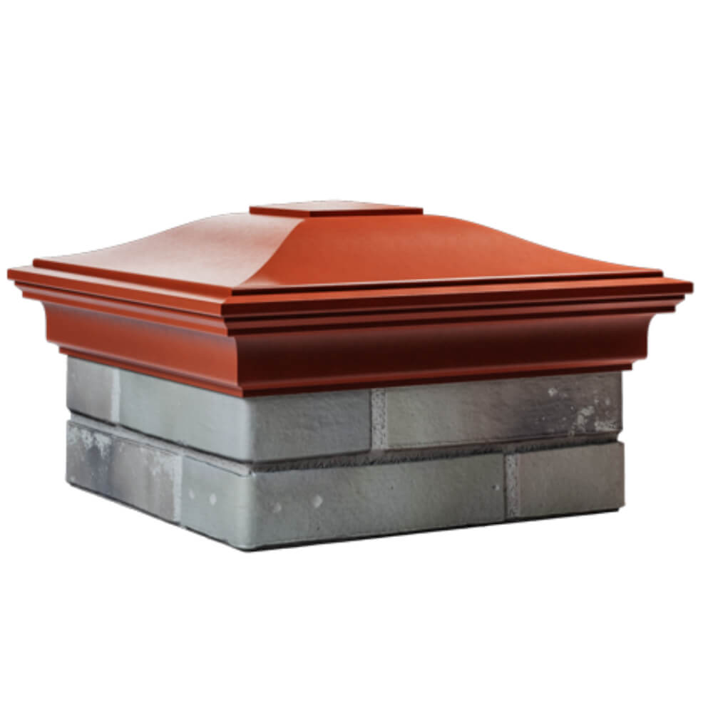 Колпак Zking Монблан Красный на столб 1.5х1.5 кирпича (385х385мм) в Сызрани фото