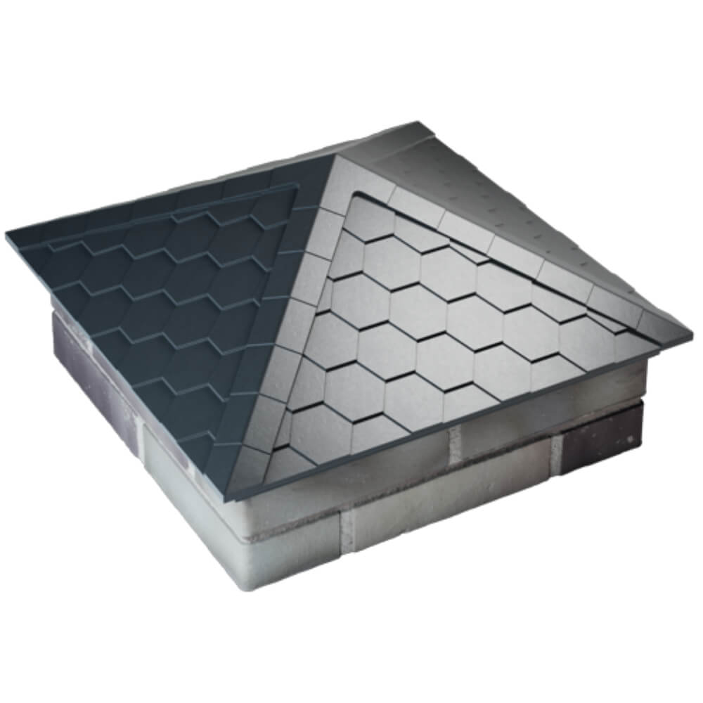 Колпак Zking Эверест Серый на столб 2х2 кирпича (535х535мм) Сызрань фото