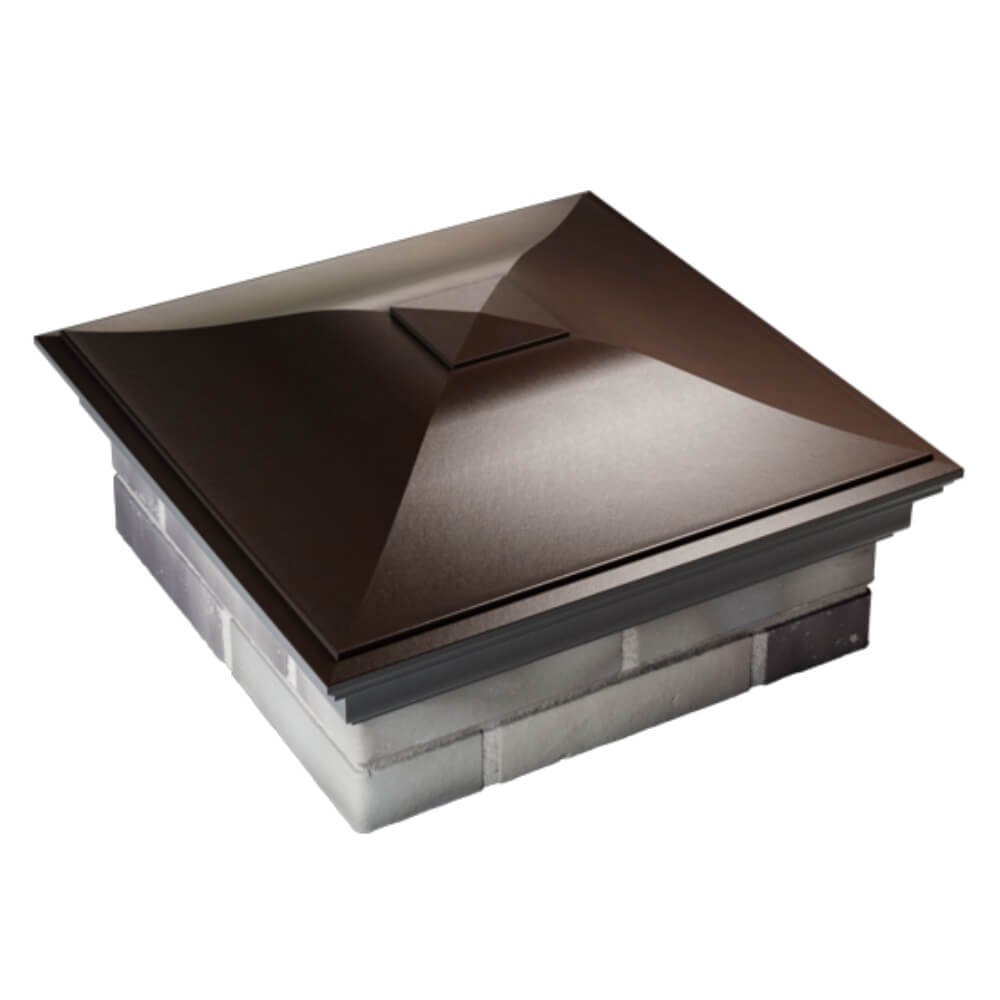 Колпак Zking Монблан Коричневый на столб 2х2 кирпича (515х515мм) Сызрань фото