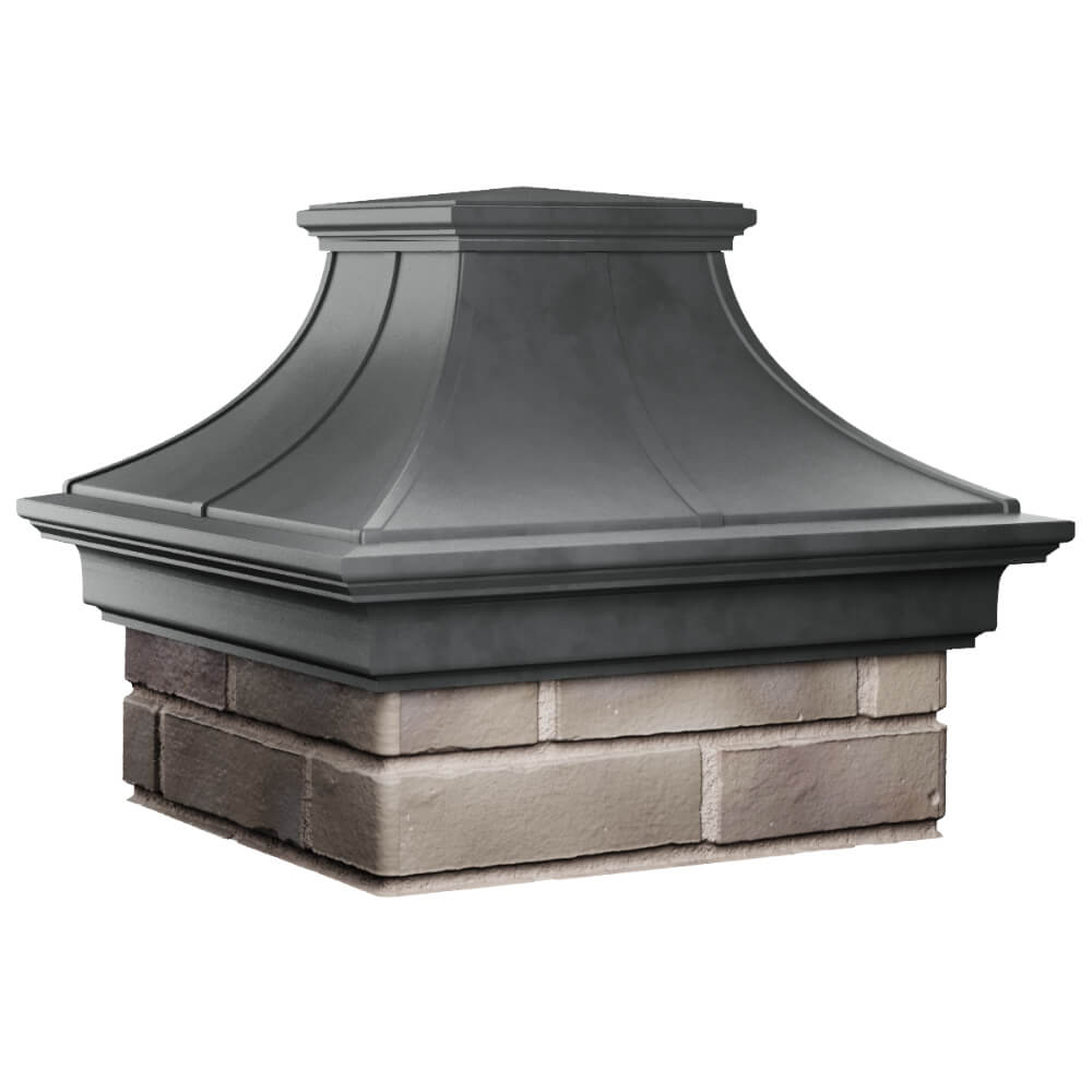Колпак Zking Монблан Премиум Серый на столб 1.5х1.5 кирпича (385х385мм) в Сызрани фото
