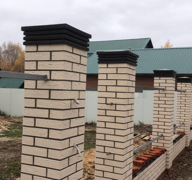 Колпак Zking Бона ХайТек Коричневый на столб 1.5х1.5 кирпича (385х385мм) в Сызрани фото